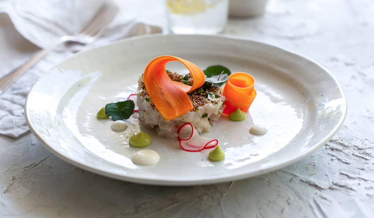 Kingfish Ceviche With A Pickled Assortment